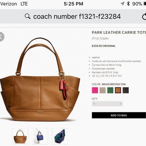 Authentic Coach Tote - Picture 6 of 6